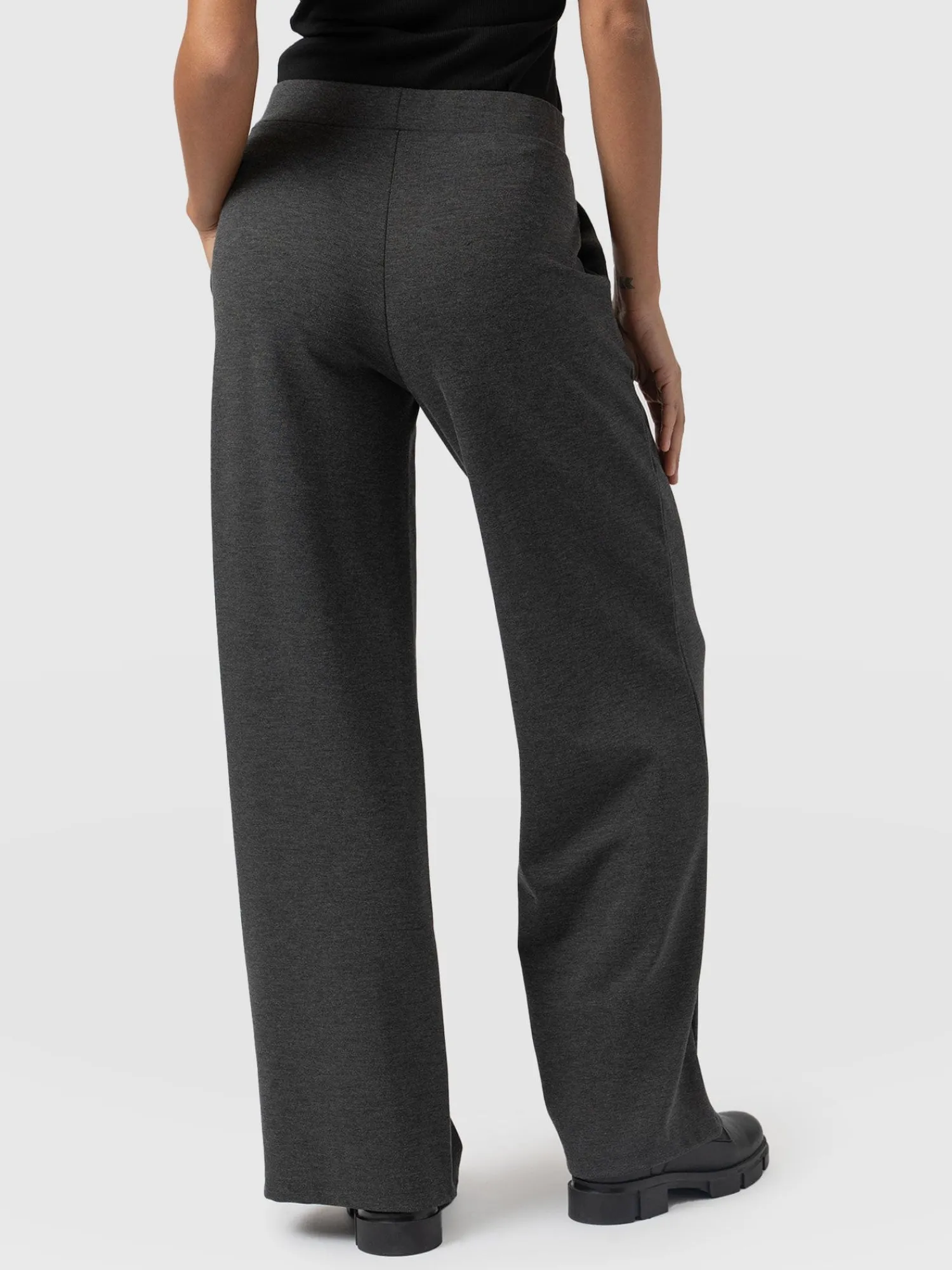 Hot Saint and Sofia Keller Wide Leg Pant - Charcoal
