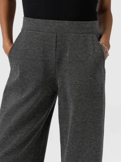 Outlet Saint and Sofia Keller Wide Leg Pant - Grey Twill