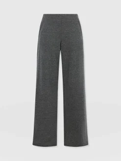 Outlet Saint and Sofia Keller Wide Leg Pant - Grey Twill