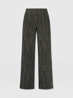 Discount Saint and Sofia Keller Wide Leg Pant - Green Texture