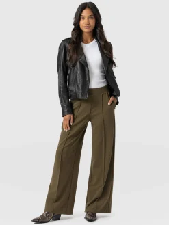 Best Saint and Sofia Keller Wide Leg Pant - Khaki