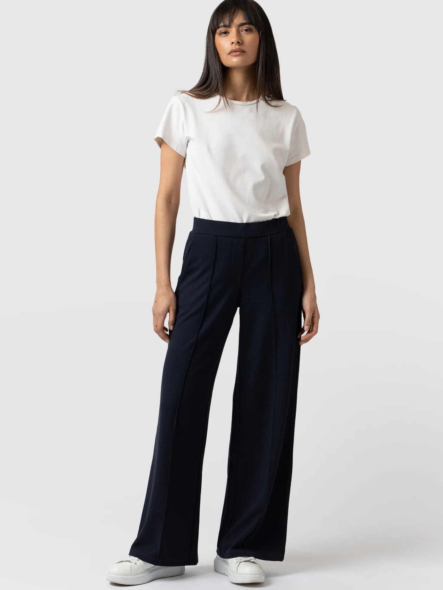Discount Saint and Sofia Keller Wide Leg Pant - Navy