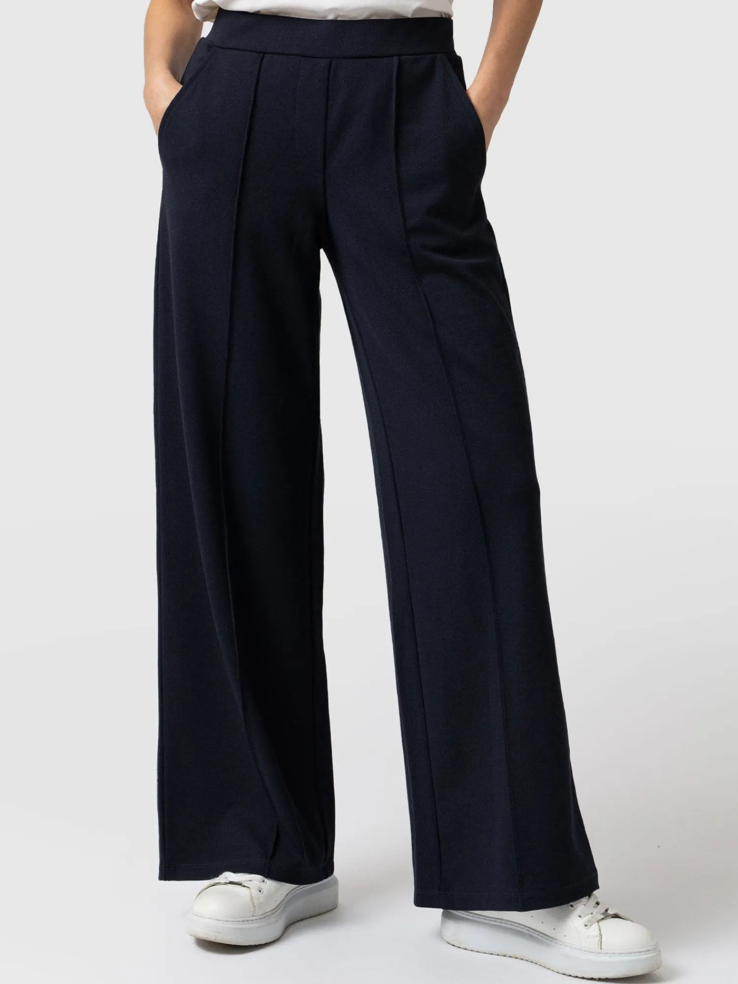 Discount Saint and Sofia Keller Wide Leg Pant - Navy