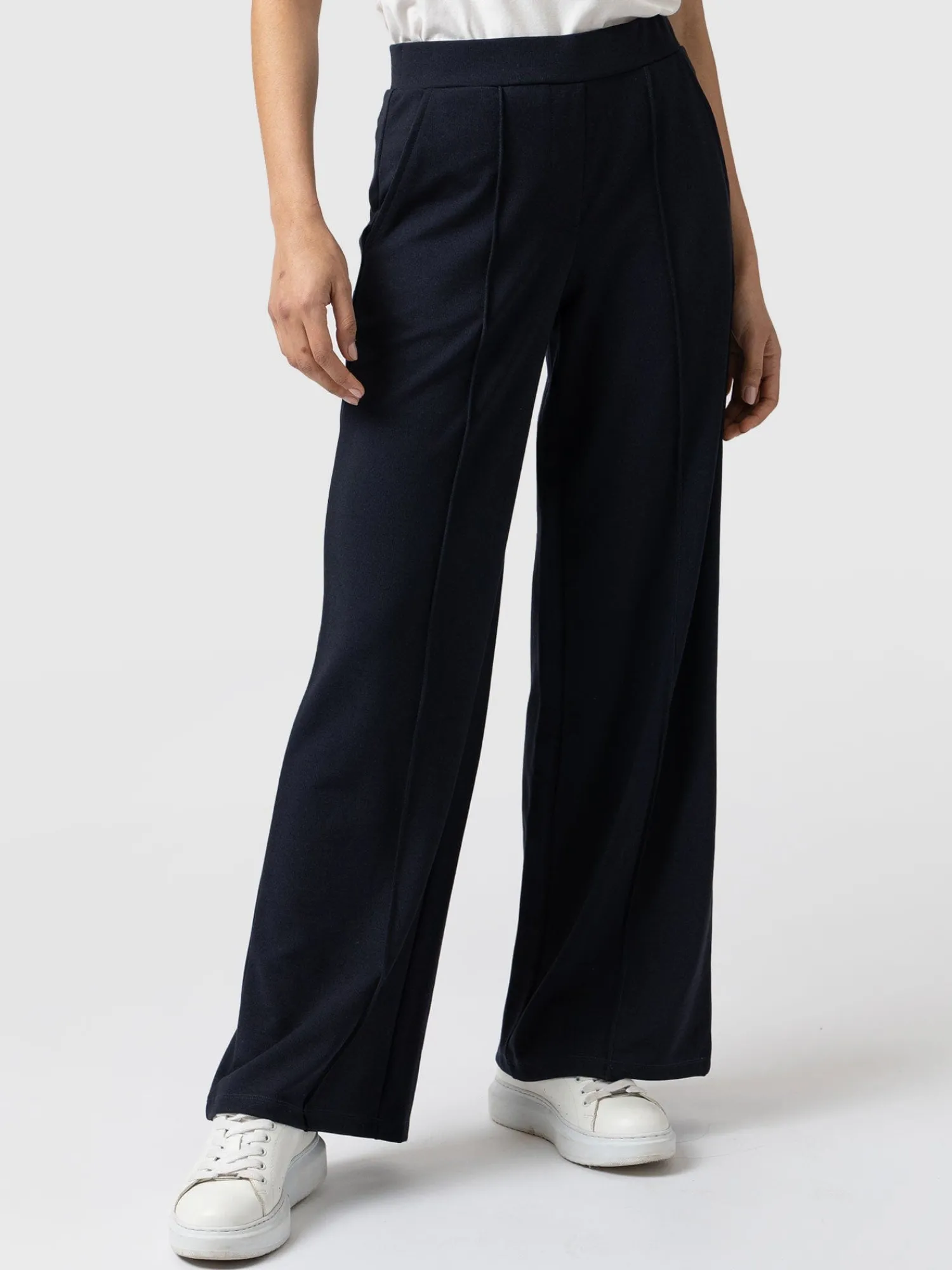 Discount Saint and Sofia Keller Wide Leg Pant - Navy