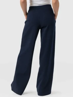 Clearance Saint and Sofia Keller Wide Leg Pant - Navy Twill