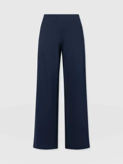 Clearance Saint and Sofia Keller Wide Leg Pant - Navy Twill