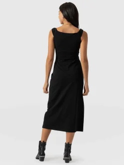 Online Saint and Sofia Kelsea Midaxi Dress - Black