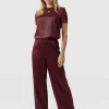 Best Saint and Sofia Langley Wide Leg Pant - Maroon