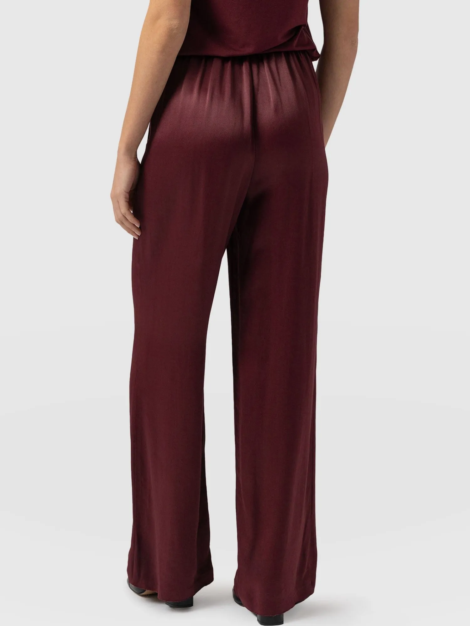 Best Saint and Sofia Langley Wide Leg Pant - Maroon