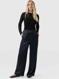 Clearance Saint and Sofia Langley Wide Leg Pant - Navy