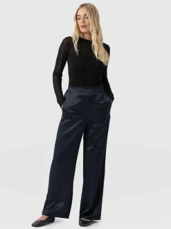 Clearance Saint and Sofia Langley Wide Leg Pant - Navy