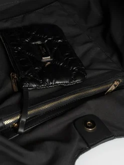 Discount Saint and Sofia Large Stella Quilted Shoulder Tote Bag - Black