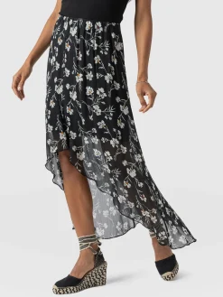 Best Saint and Sofia Lexi High Low Skirt - Black Spring Floral