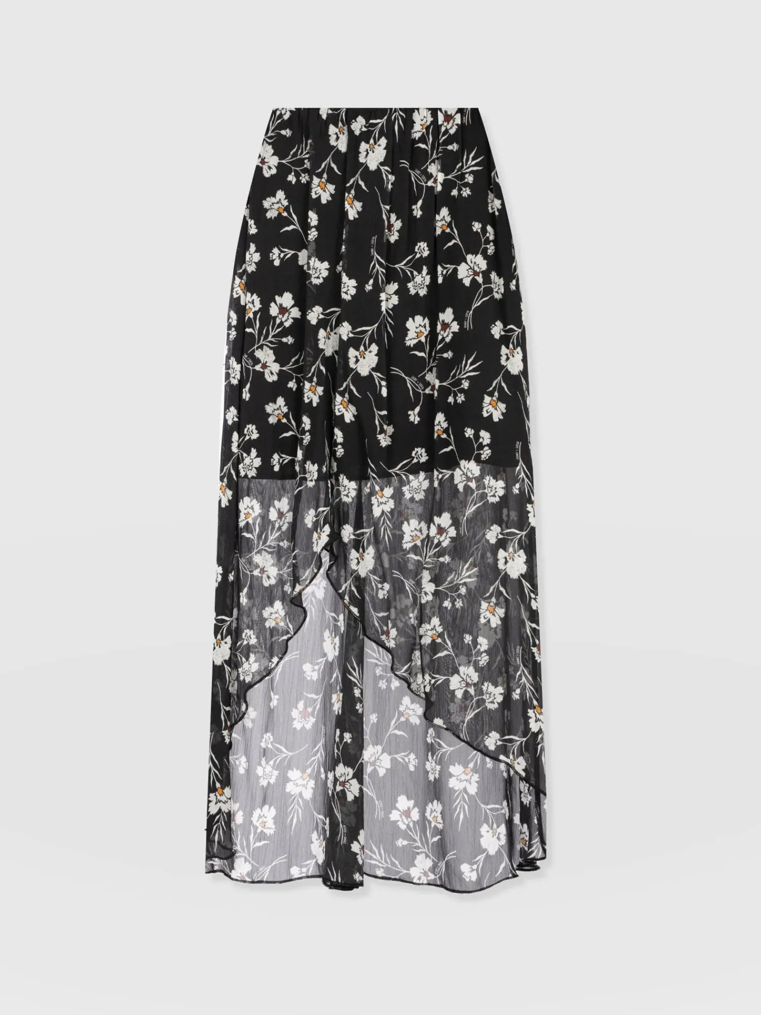Best Saint and Sofia Lexi High Low Skirt - Black Spring Floral