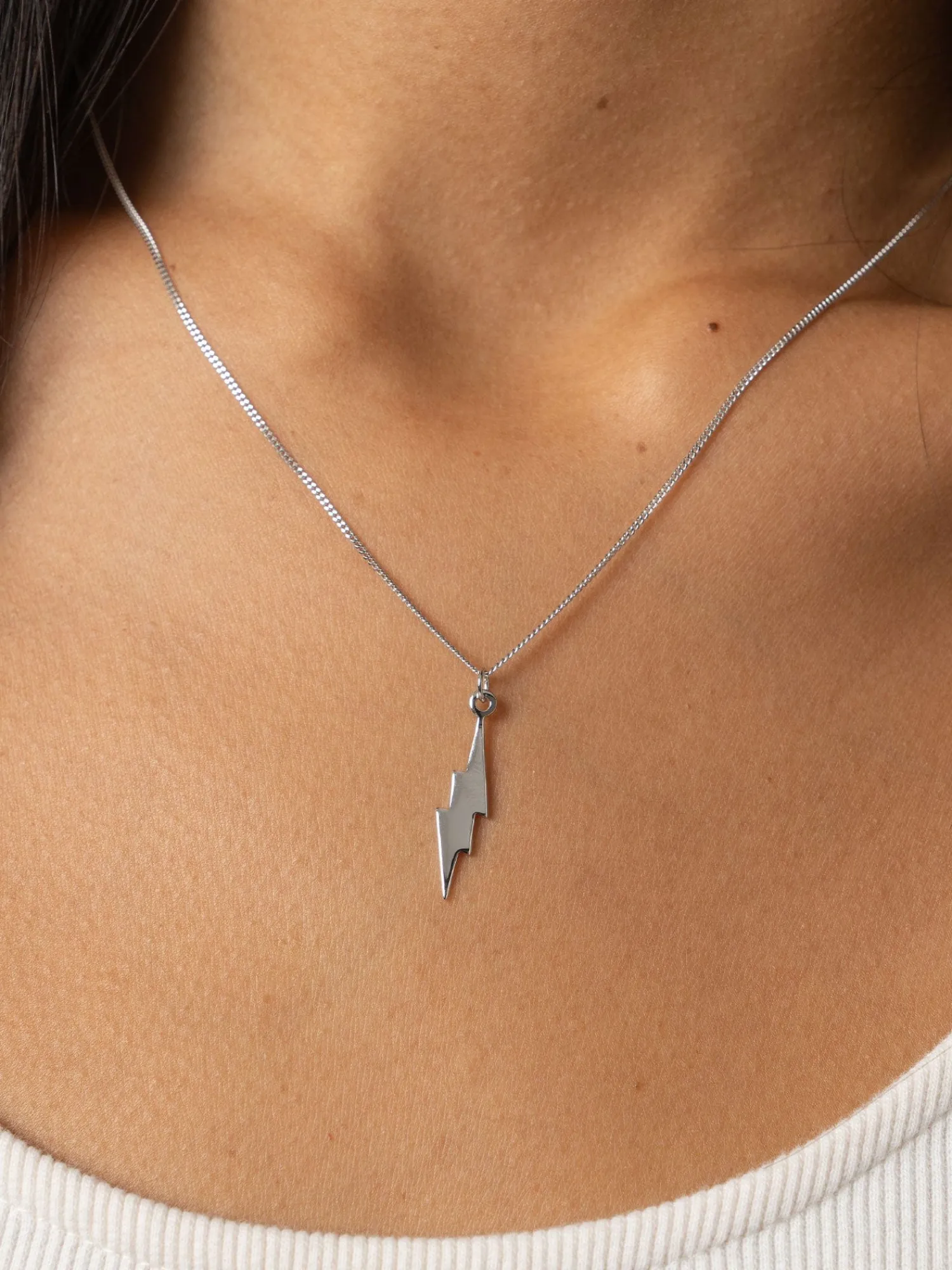 Best Saint and Sofia Lightning Necklace - Silver
