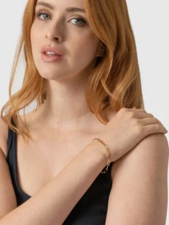 Fashion Saint and Sofia Link Chain Bracelet - Gold