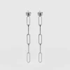 Online Saint and Sofia Link Chain Drop Earrings - Silver