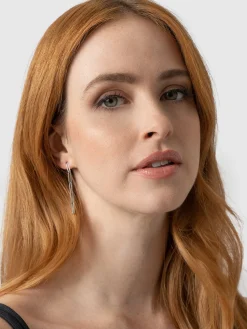 Online Saint and Sofia Link Chain Drop Earrings - Silver