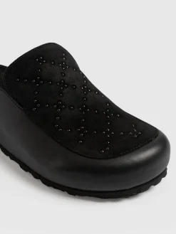 Online Saint and Sofia Lottie Studded Clogs - Black