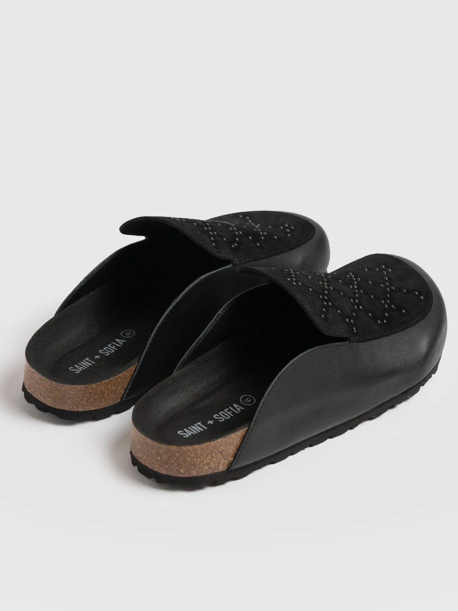 Online Saint and Sofia Lottie Studded Clogs - Black