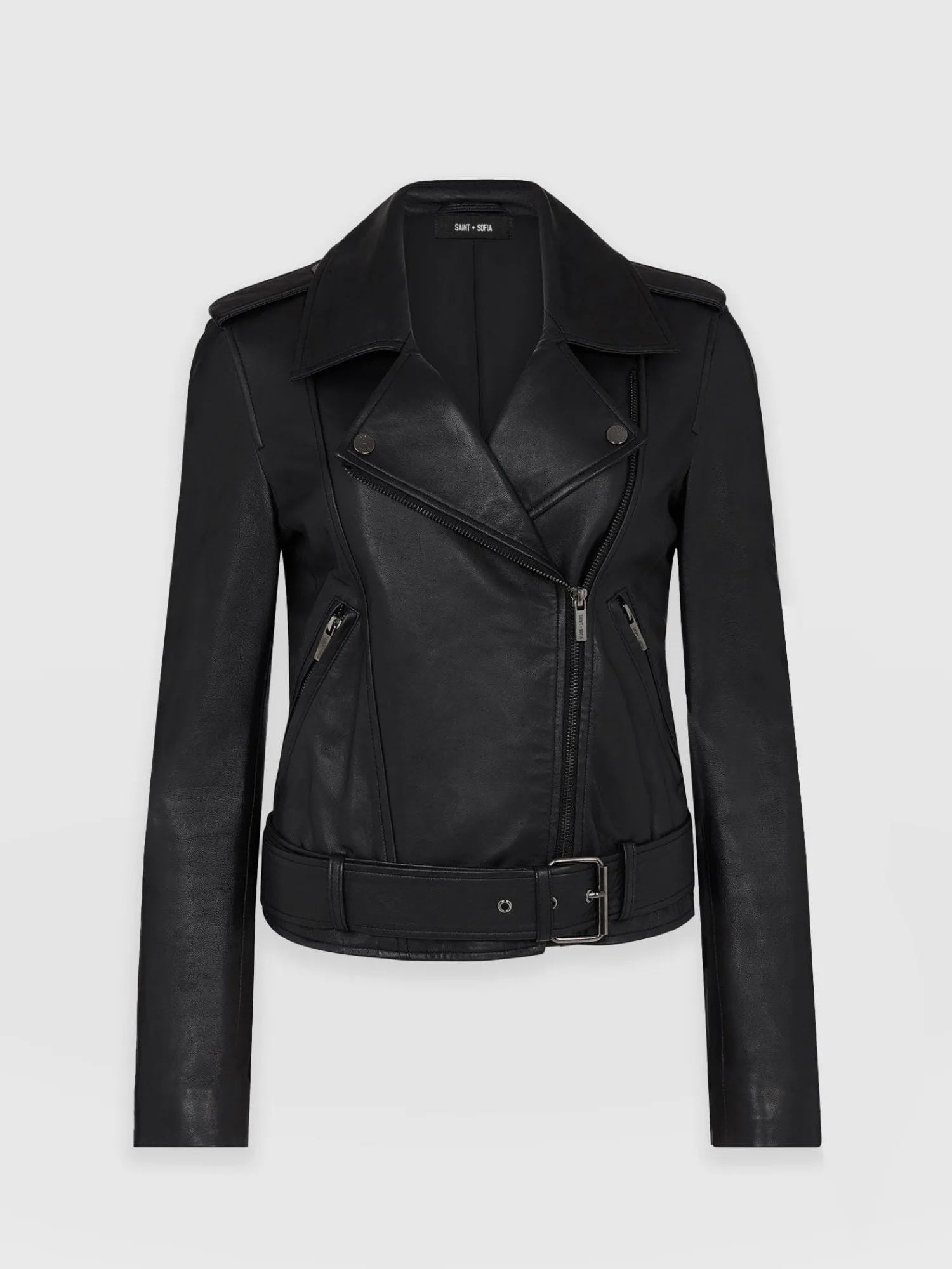 New Saint and Sofia Luther Leather Jacket - Black