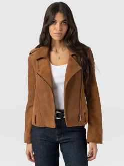 Best Saint and Sofia Luther Suede Jacket - Camel