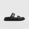 Online Saint and Sofia Madison Eyelet Slides - Black