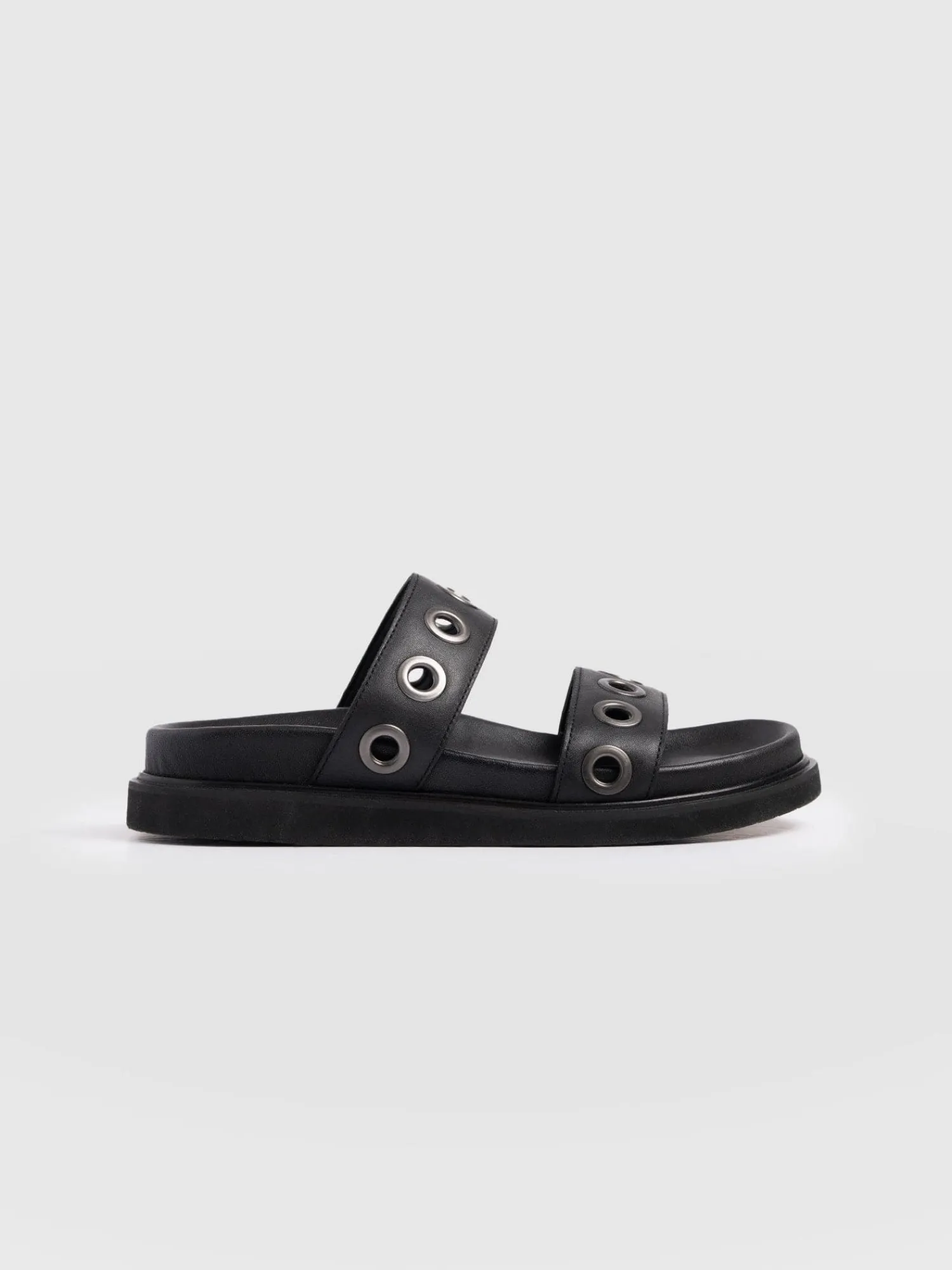 Online Saint and Sofia Madison Eyelet Slides - Black
