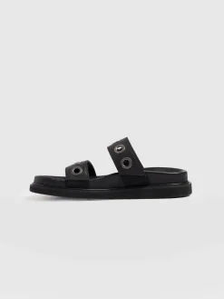 Online Saint and Sofia Madison Eyelet Slides - Black