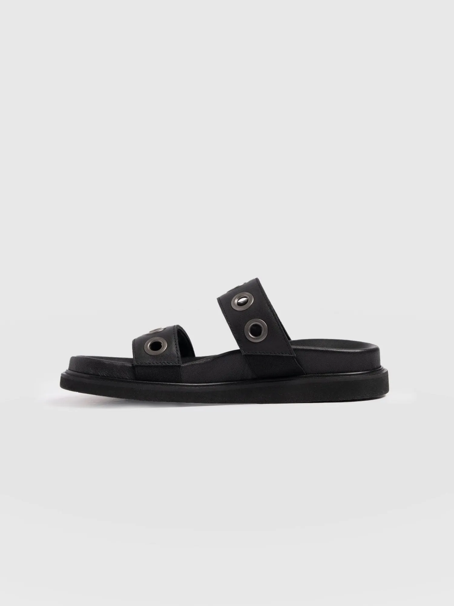 Online Saint and Sofia Madison Eyelet Slides - Black