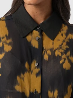 Sale Saint and Sofia Madison Shirt - Yellow Fade Floral