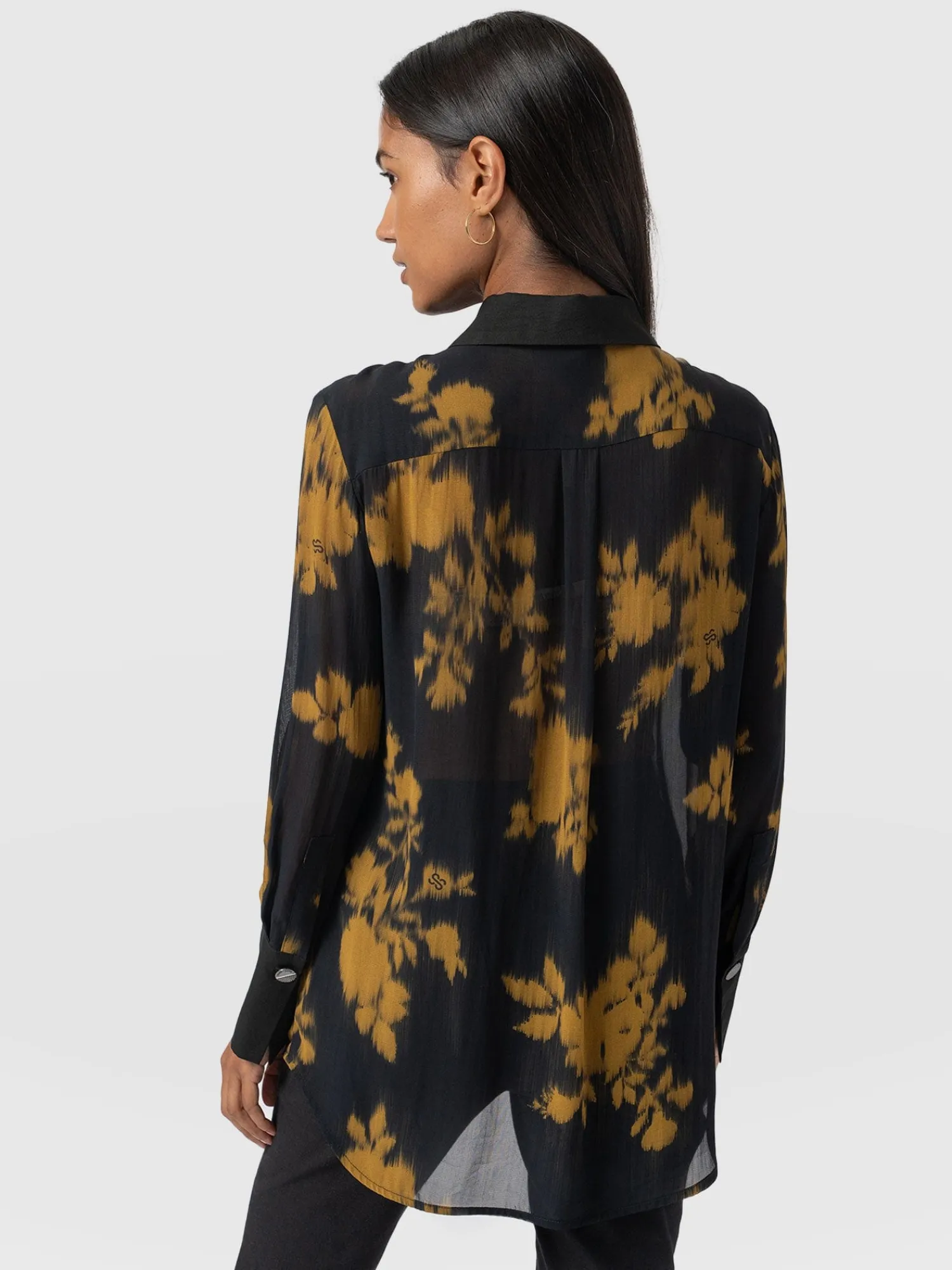 Sale Saint and Sofia Madison Shirt - Yellow Fade Floral