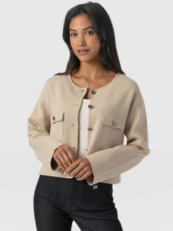 New Saint and Sofia Maeva Knit Jacket - Cream