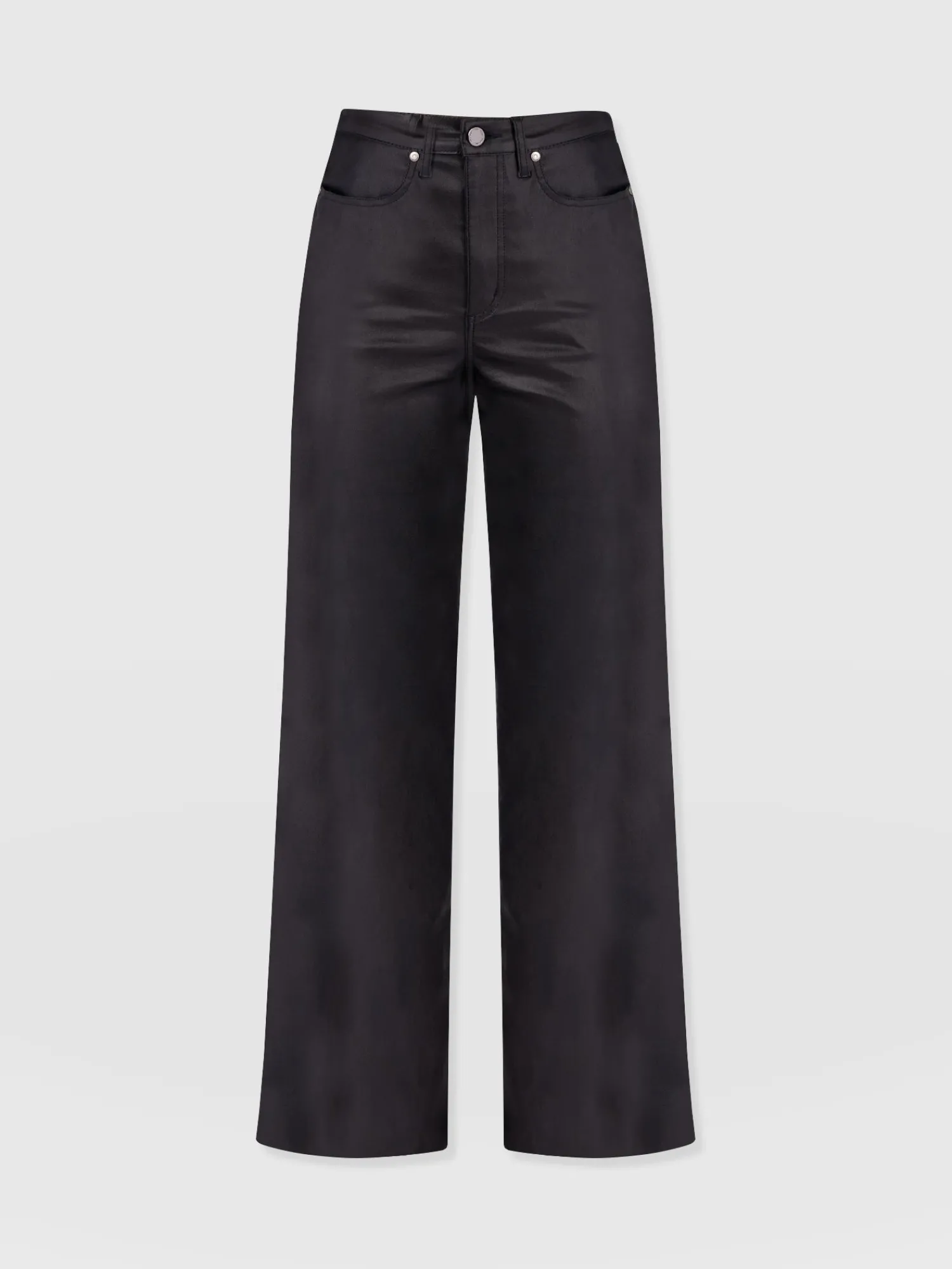 Outlet Saint and Sofia Maeve Wide Leg Pant - Black Coated