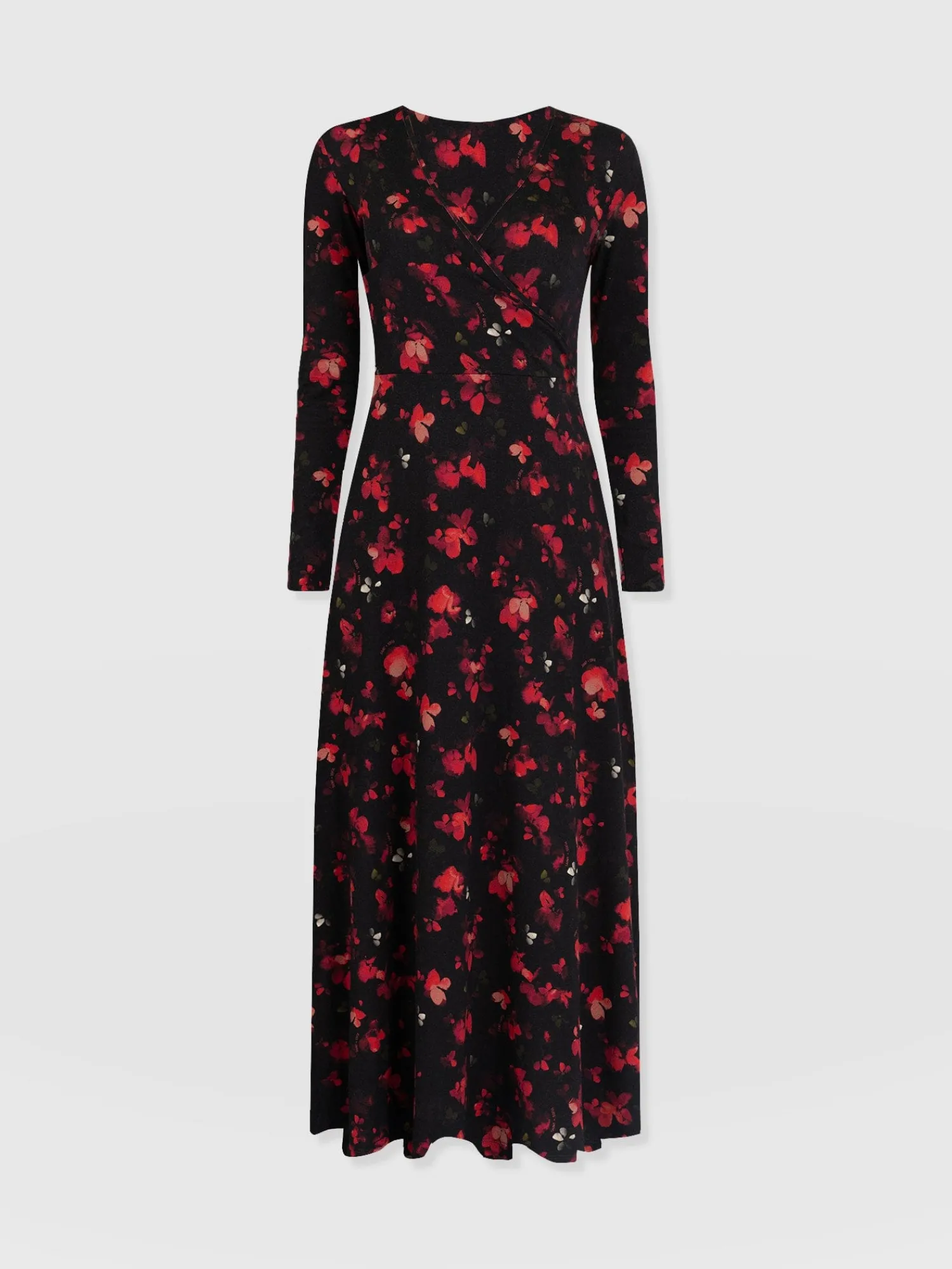 Hot Saint and Sofia Maggie Wrap Midi Dress - Pink Aurora