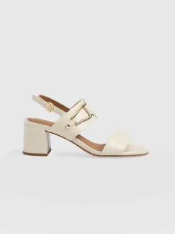 Sale Saint and Sofia Maida Block Heeled Mules - Cream