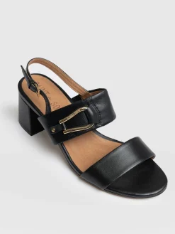 New Saint and Sofia Maida Block Heeled Mules - Black