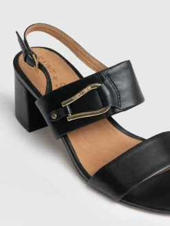 New Saint and Sofia Maida Block Heeled Mules - Black
