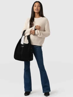 New Saint and Sofia Margot Hobo Shoulder Bag - Black