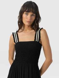 Online Saint and Sofia Maya Shirring Dress - Black