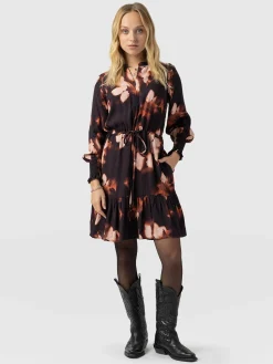 Online Saint and Sofia Mini Olivia Zip Up Dress - Orange Aurora