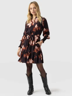 Online Saint and Sofia Mini Olivia Zip Up Dress - Orange Aurora