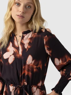 Online Saint and Sofia Mini Olivia Zip Up Dress - Orange Aurora