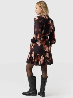 Online Saint and Sofia Mini Olivia Zip Up Dress - Orange Aurora