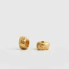 Fashion Saint and Sofia Molten Huggie Earrings - Gold