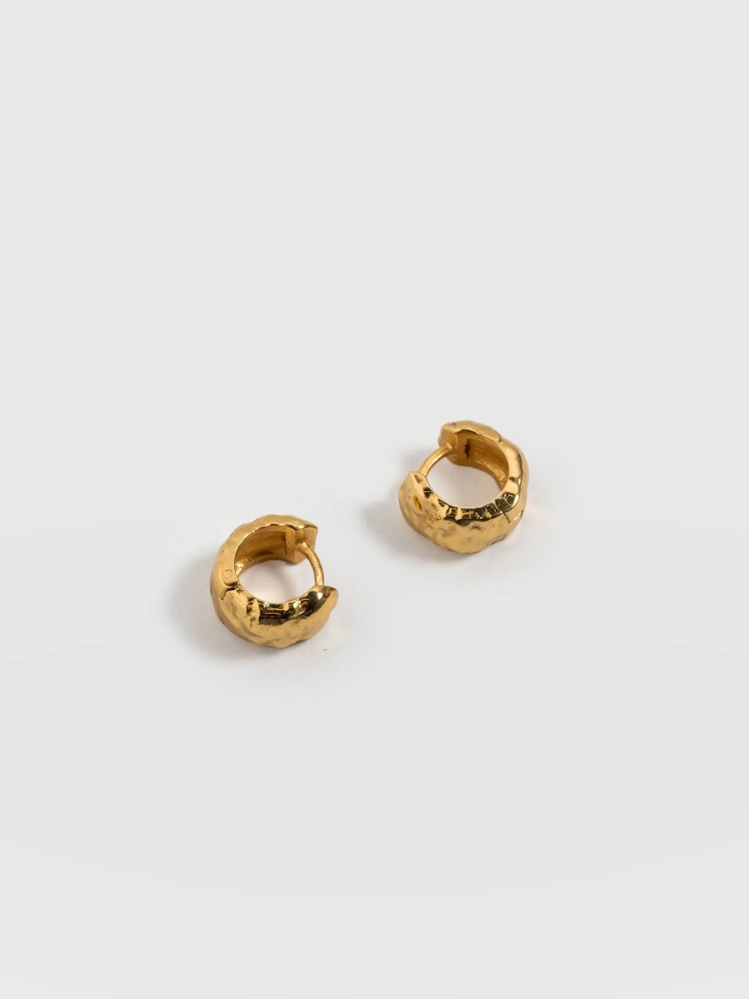 Fashion Saint and Sofia Molten Huggie Earrings - Gold