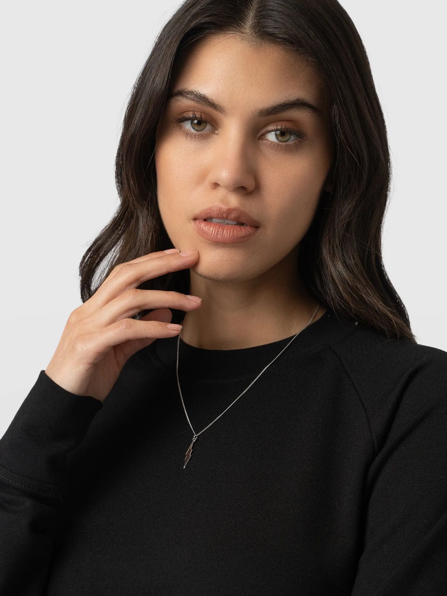 Sale Saint and Sofia Morgan Zip Sweater - Black