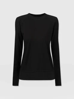 Sale Saint and Sofia Morgan Zip Sweater - Black