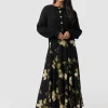 New Saint and Sofia Nora A-Line Skirt - Green Aurora