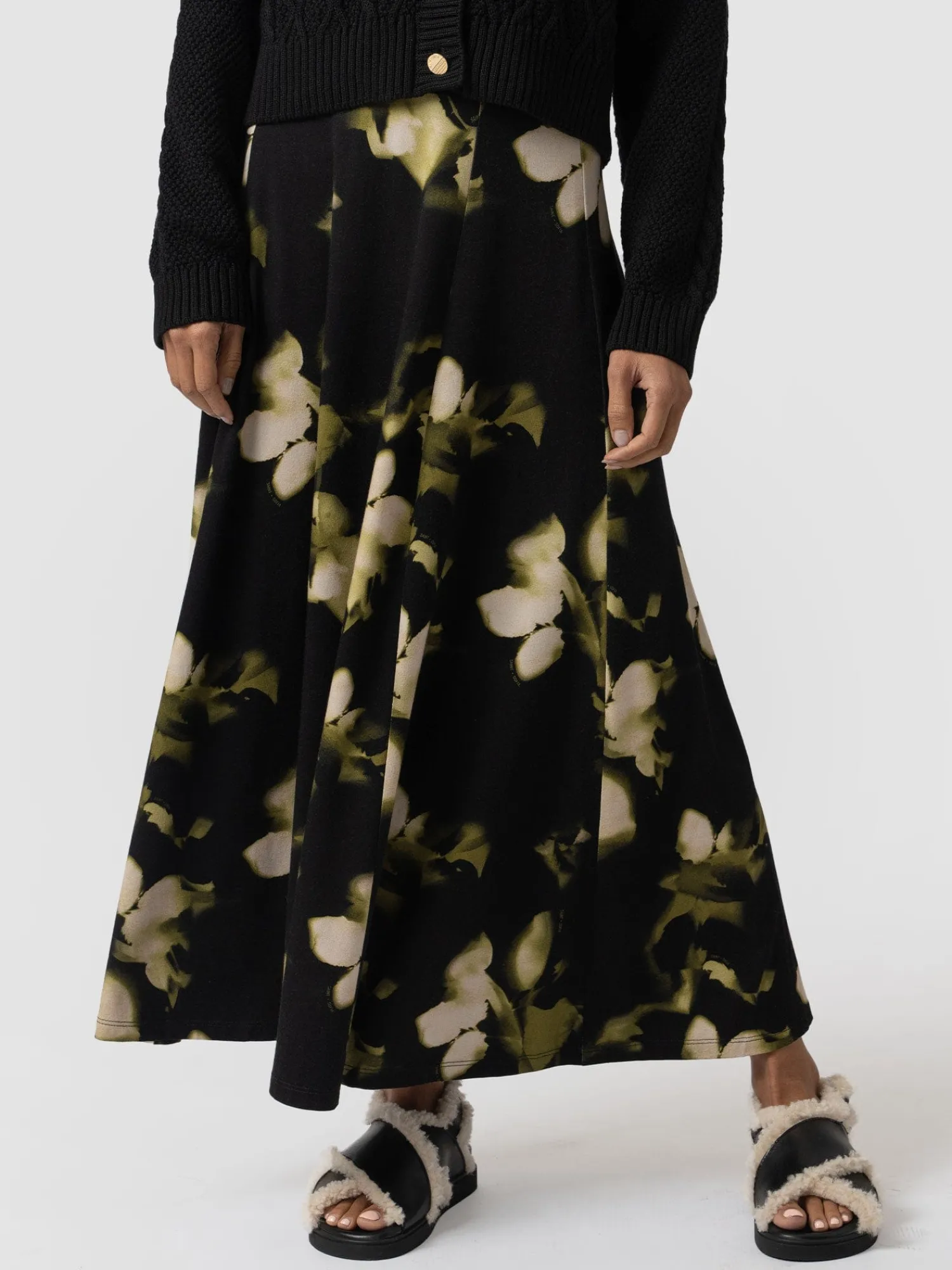 New Saint and Sofia Nora A-Line Skirt - Green Aurora